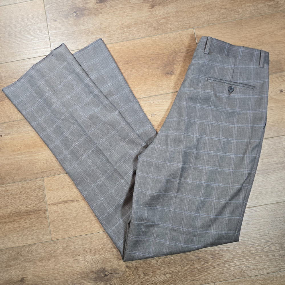 Linea Naturale Luxe Wool Dress Pants 34 Unhemmed Black Formal Tailor Trousers